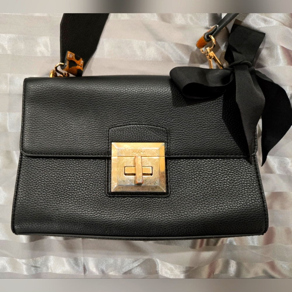 Aldo Black Leather Bag